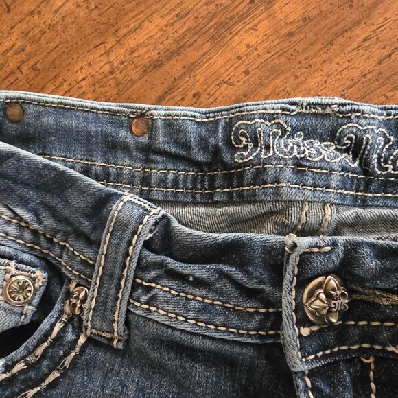 Miss Me Distressed Jeans Women's SZ 29 Boot Cut Inseam 33 - Picture 9 of 16